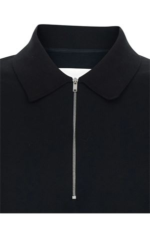 Black cotton piqué polo shirt JIL SANDER | J61GL0002J20336001